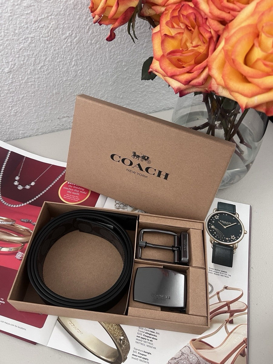 Coach Signature Harness Plaque Gift Box - QB/MI